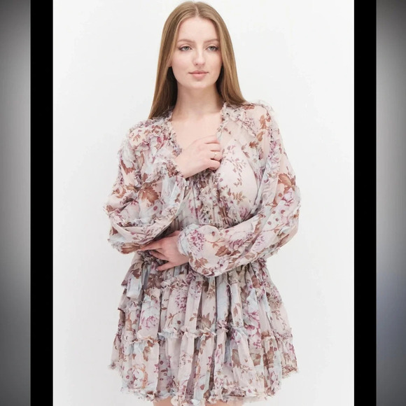 o.p.t. Floral Ruffle Dress, size small - Picture 1 of 4